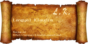 Lengyel Klaudia névjegykártya