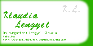 klaudia lengyel business card